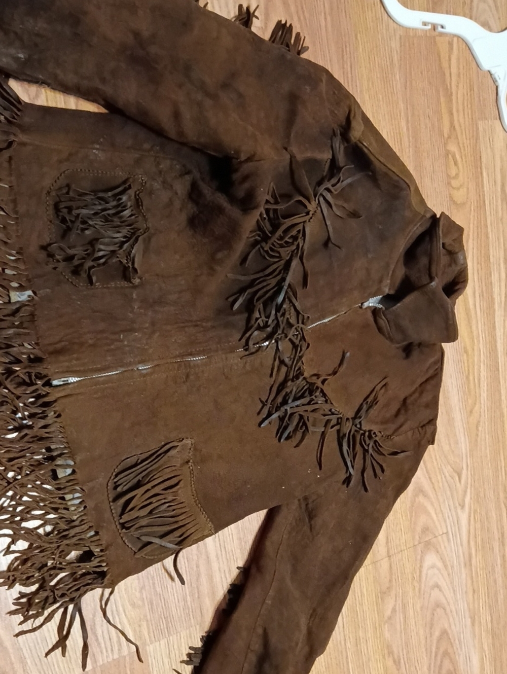 Brown Suede Fringe Jacket - Women